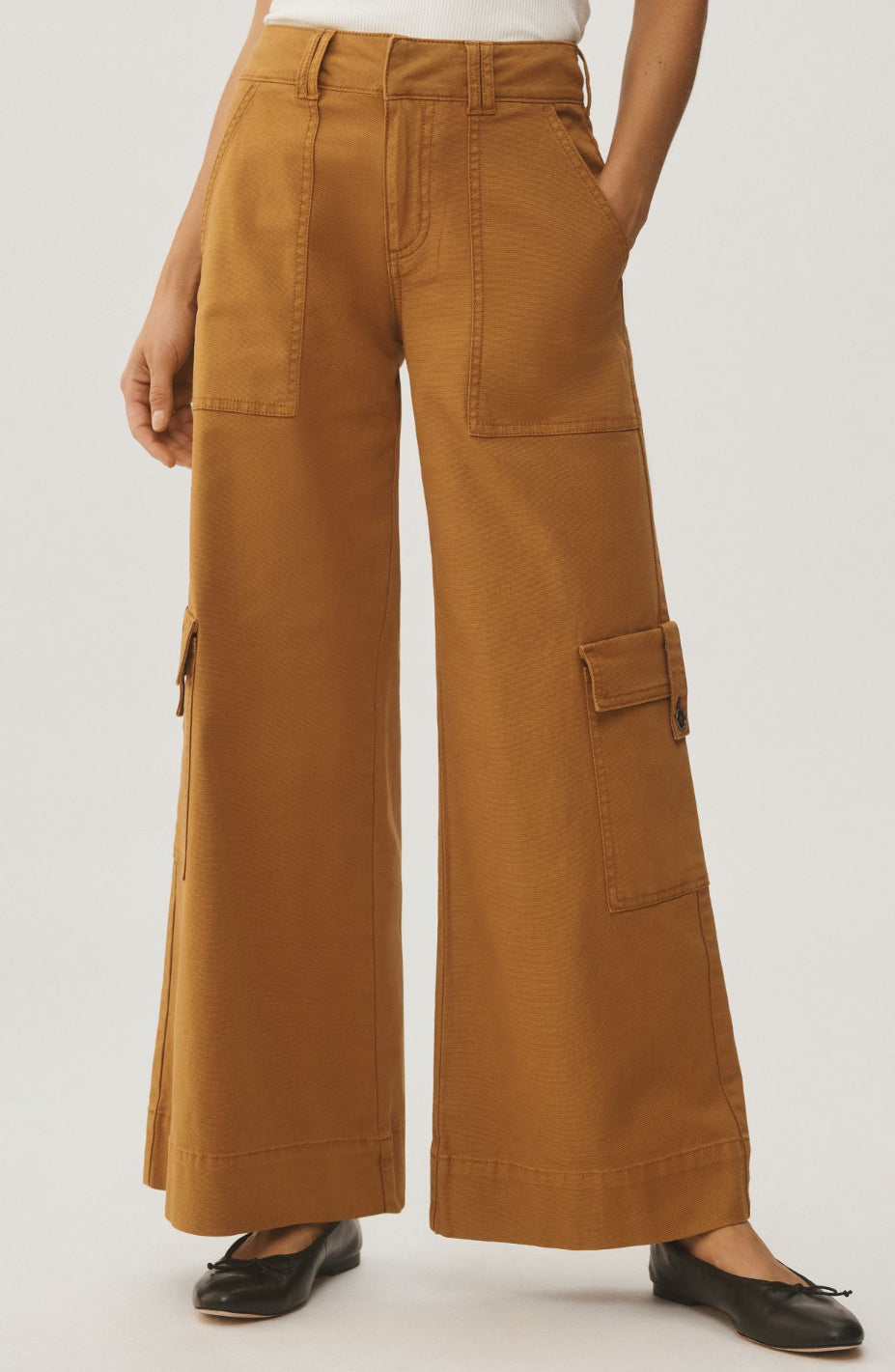 Pilcro Mid-Rise Wide-Leg Cargo Pants