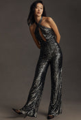 Load image into Gallery viewer, Maeve Sequin Halter Jumpsuit
