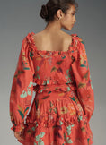 Load image into Gallery viewer, Farm Rio x Anthropologie Smocked Ruffle Mini Dress
