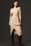 Load image into Gallery viewer, By Anthropologie Off-The-Shoulder Slim Sweater Midi Dress
