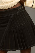 Load image into Gallery viewer, Pilcro Surplice Pleated Kilt Mini Skirt
