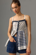 Load image into Gallery viewer, Pilcro Patchwork Button-Front Apron Tank
