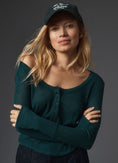 Load image into Gallery viewer, Andie Ribbed Tissue Henley Top by Pilcro
