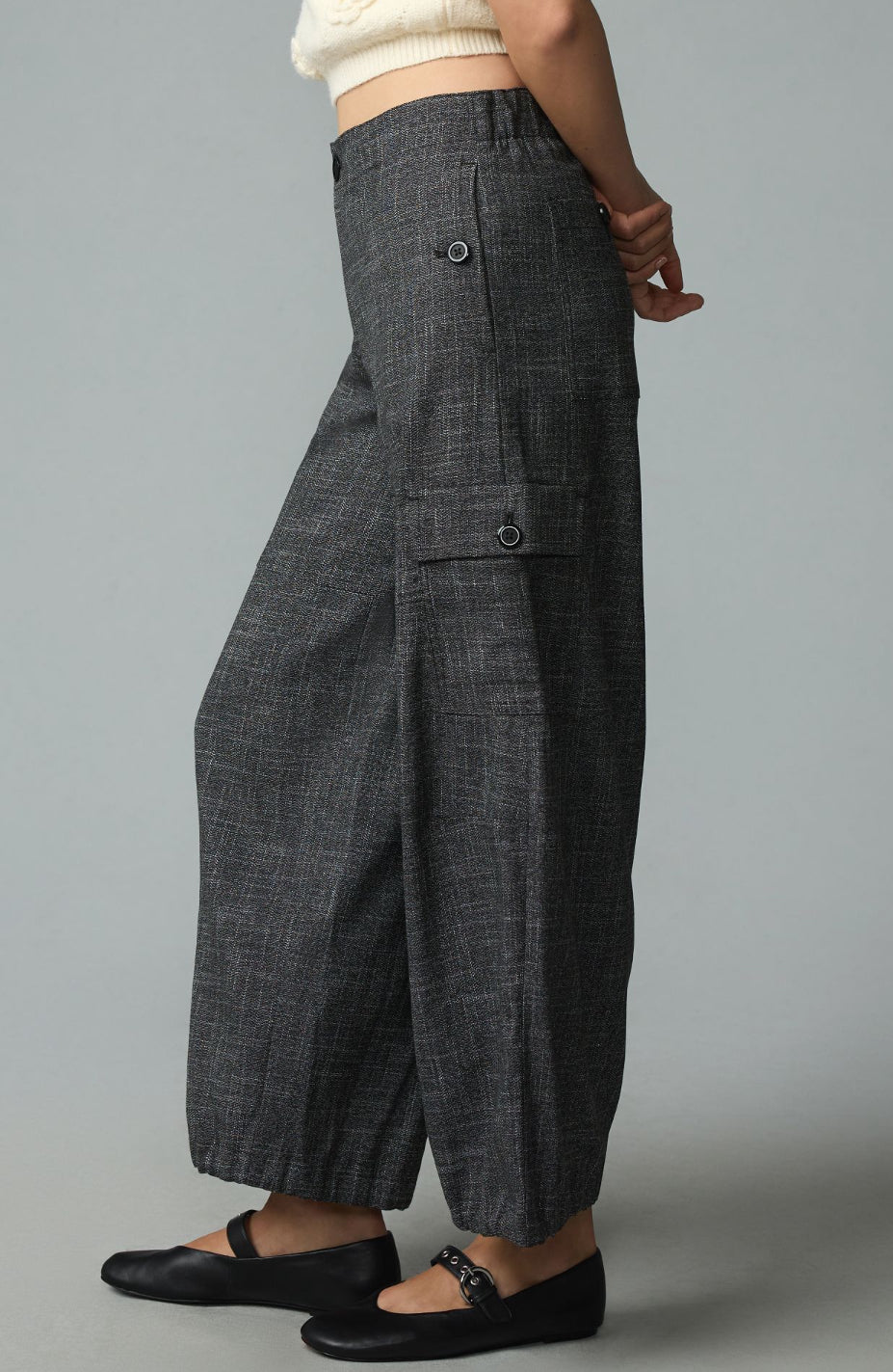 By Anthropologie Tweed Parachute Pants