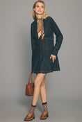 Load image into Gallery viewer, Pilcro Long-Sleeve V-Neck Seamed Mini Dress
