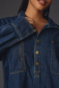 Load image into Gallery viewer, Pilcro Half-Button Denim Tunic Shirt
