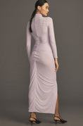 Load image into Gallery viewer, Sunday in Brooklyn Mock-Neck Ruched Mesh Dress
