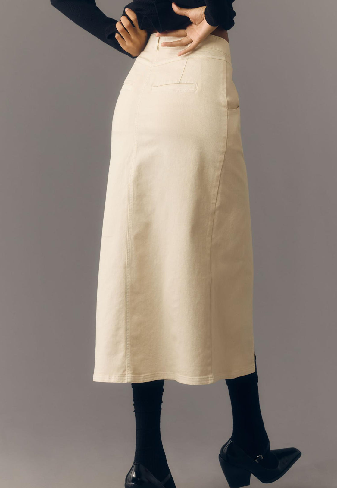 Pilcro Structured Column Skirt