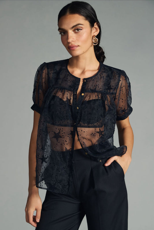 Let Me Be Sheer Star Blouse