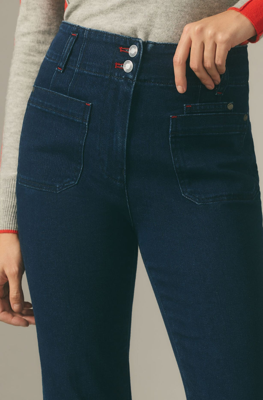 Maeve Junie High-Rise Slim-Leg Jeans