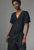 Load image into Gallery viewer, By Anthropologie V-Neck Pleated Slim Midi Dress
