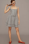 Load image into Gallery viewer, Pilcro Square-Neck Tie-Back Denim Mini Dress
