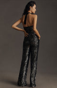 Load image into Gallery viewer, Maeve Sequin Halter Jumpsuit
