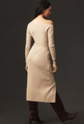 Load image into Gallery viewer, By Anthropologie Off-The-Shoulder Slim Sweater Midi Dress
