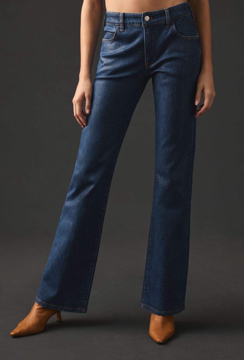 Pilcro Coated Demilune Jeans