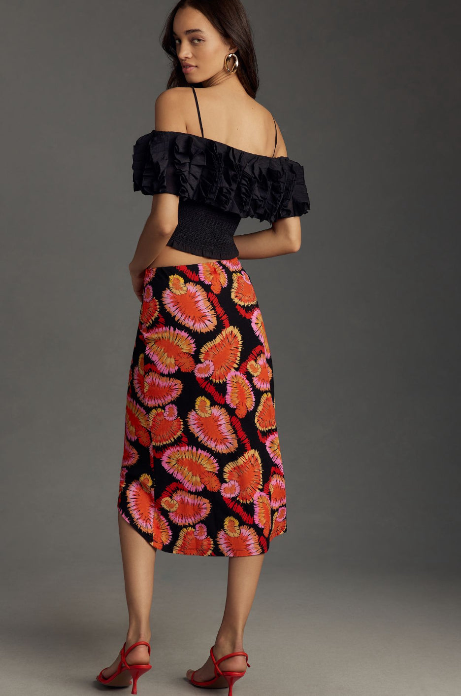 Farm Rio x Anthropologie Draped Slip Skirt