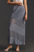 Load image into Gallery viewer, By Anthropologie Sheer Stripe Slip Maxi Skirt
