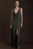 Load image into Gallery viewer, BHLDN Piper V-Neck Side-Slit Satin Gown
