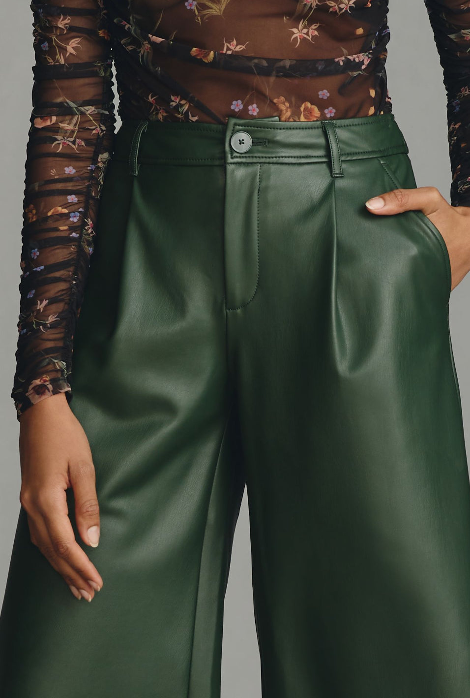 By Anthropologie Faux Leather Culottes