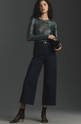 Load image into Gallery viewer, The Colette Sparkle Denim Cropped Wide-Leg Jeans by Maeve
