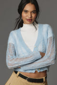 Load image into Gallery viewer, By Anthropologie Sheer Cropped Cardigan Sweater
