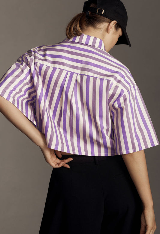 Essentiel Antwerp Ezra Striped Cropped Shirt