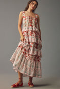 Load image into Gallery viewer, By Anthropologie Sleeveless Square-Neck Tiered Maxi Dress
