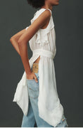 Load image into Gallery viewer, By Anthropologie Asymmetrical Ruffle Blouse
