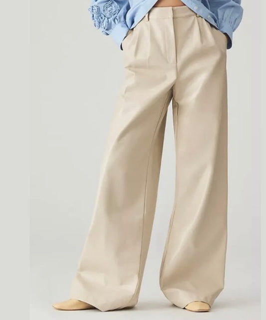 Hutch Faux Leather Wide-Leg Pants