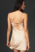 Load image into Gallery viewer, By Anthropologie Colourblock Satin Slip Mini Dress
