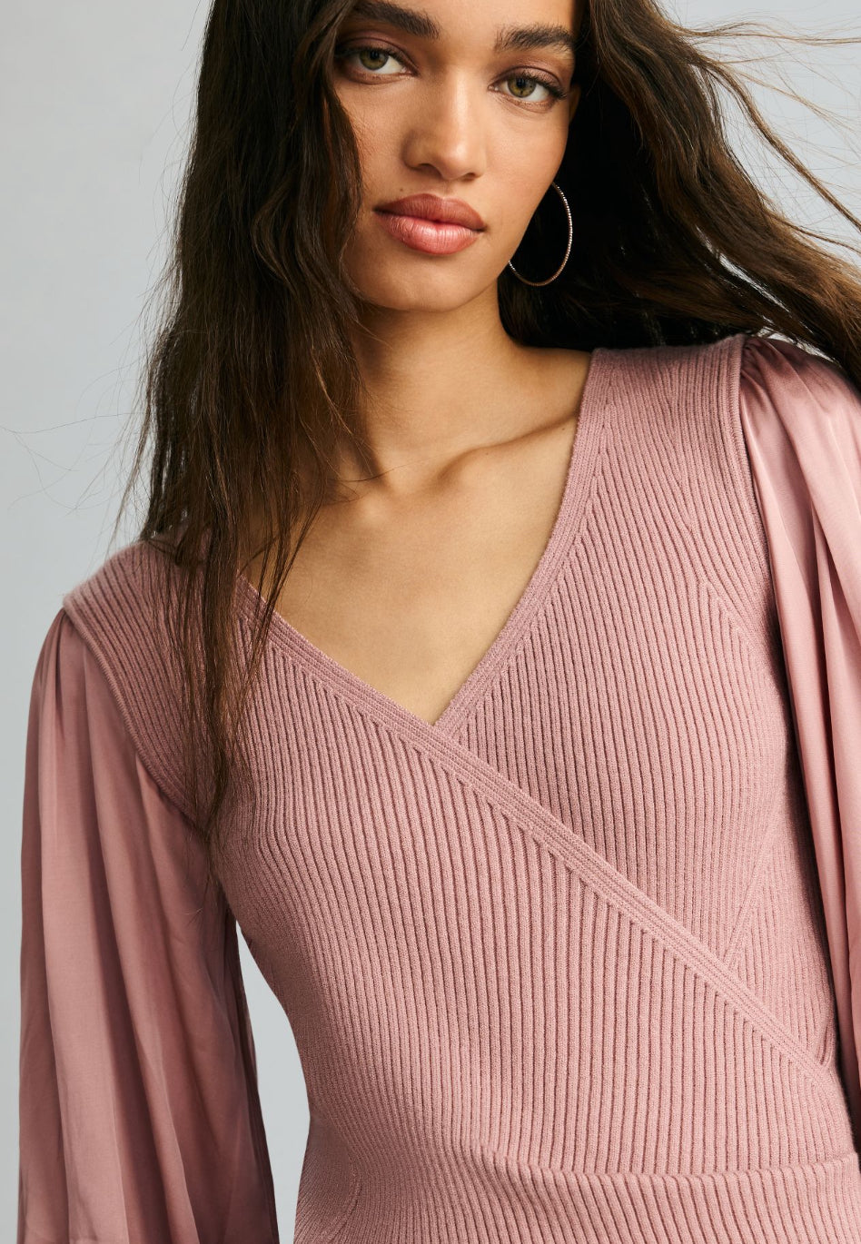 By Anthropologie Twofer Faux-Wrap Sweater