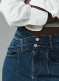 Load image into Gallery viewer, Pilcro Double Waist Denim Mini Skirt
