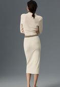 Load image into Gallery viewer, By Anthropologie Zip-Front Knit Midi Skirt
