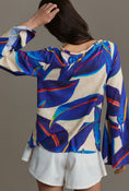 Load image into Gallery viewer, Farm Rio Long-Sleeve Rope-Tie Linen Blouse
