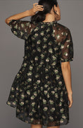 Load image into Gallery viewer, Maeve Short-Sleeve V-Neck Tiered Tunic Mini Dress
