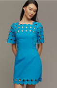 Load image into Gallery viewer, By Anthropologie Cutwork Mini Shift Dress
