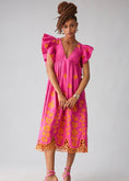 Load image into Gallery viewer, By Anthropologie V-Neck Ruffle-Sleeve Babydoll Dress
