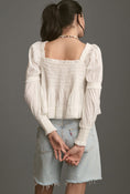 Load image into Gallery viewer, By Anthropologie Puff-Sleeve Cotton Babydoll Top
