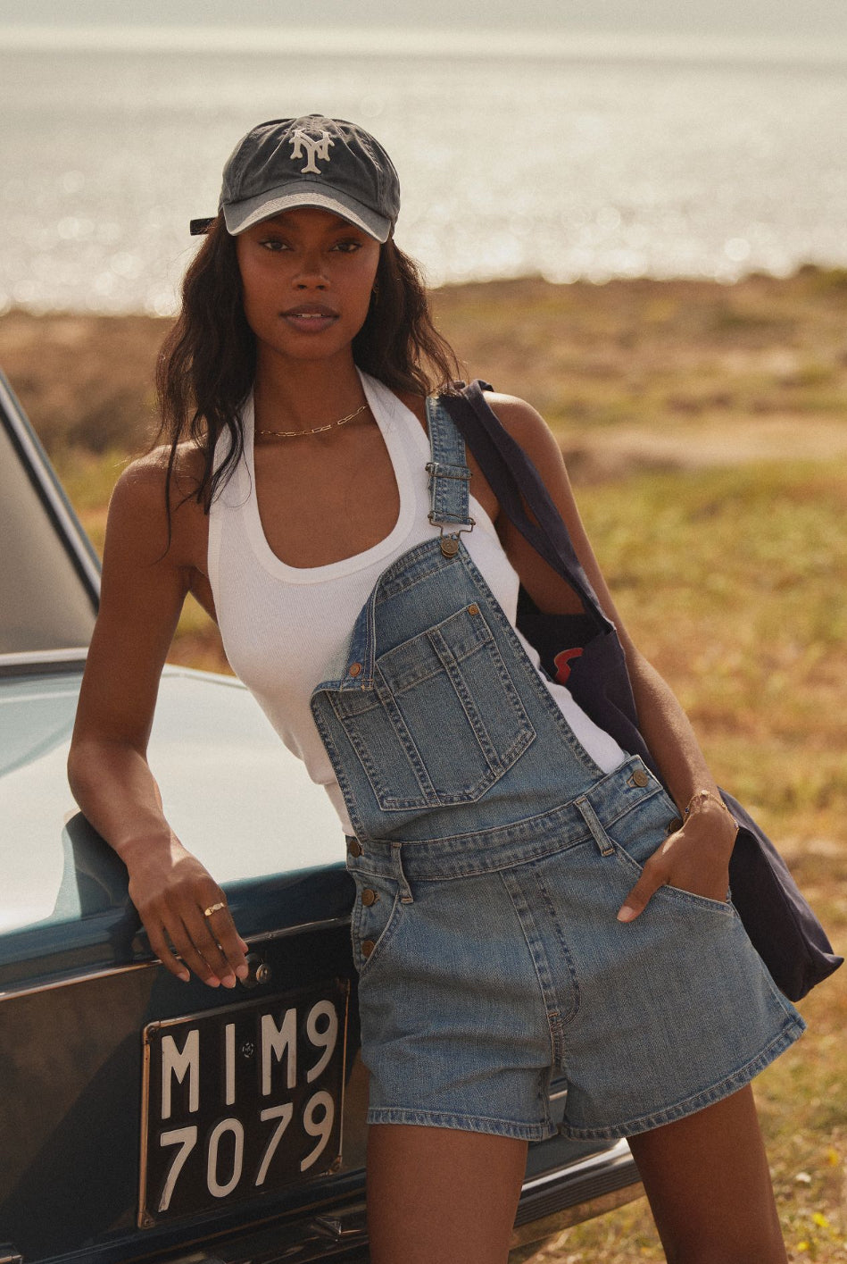 Pilcro Denim Micro Overalls