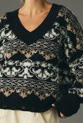 Load image into Gallery viewer, By Anthropologie Slouchy Textured V-Neck Jumper
