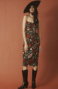 Load image into Gallery viewer, Dress The Population Cosette Strapless Embroidered Midi Dress
