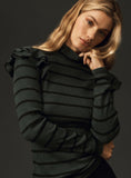 Load image into Gallery viewer, T.La Ruffled Turtleneck Top
