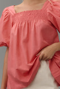 Load image into Gallery viewer, By Anthropologie Puff-Sleeve Smocked Blouse
