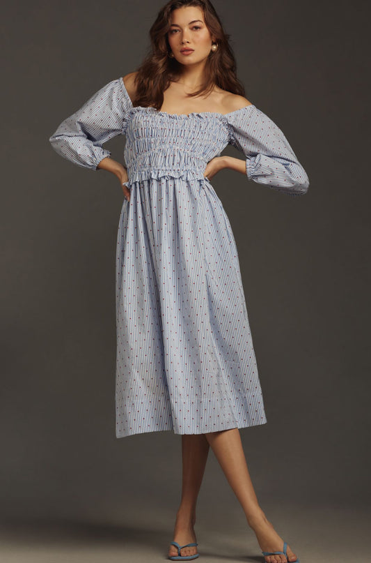 Maeve Smocked Midi Dress