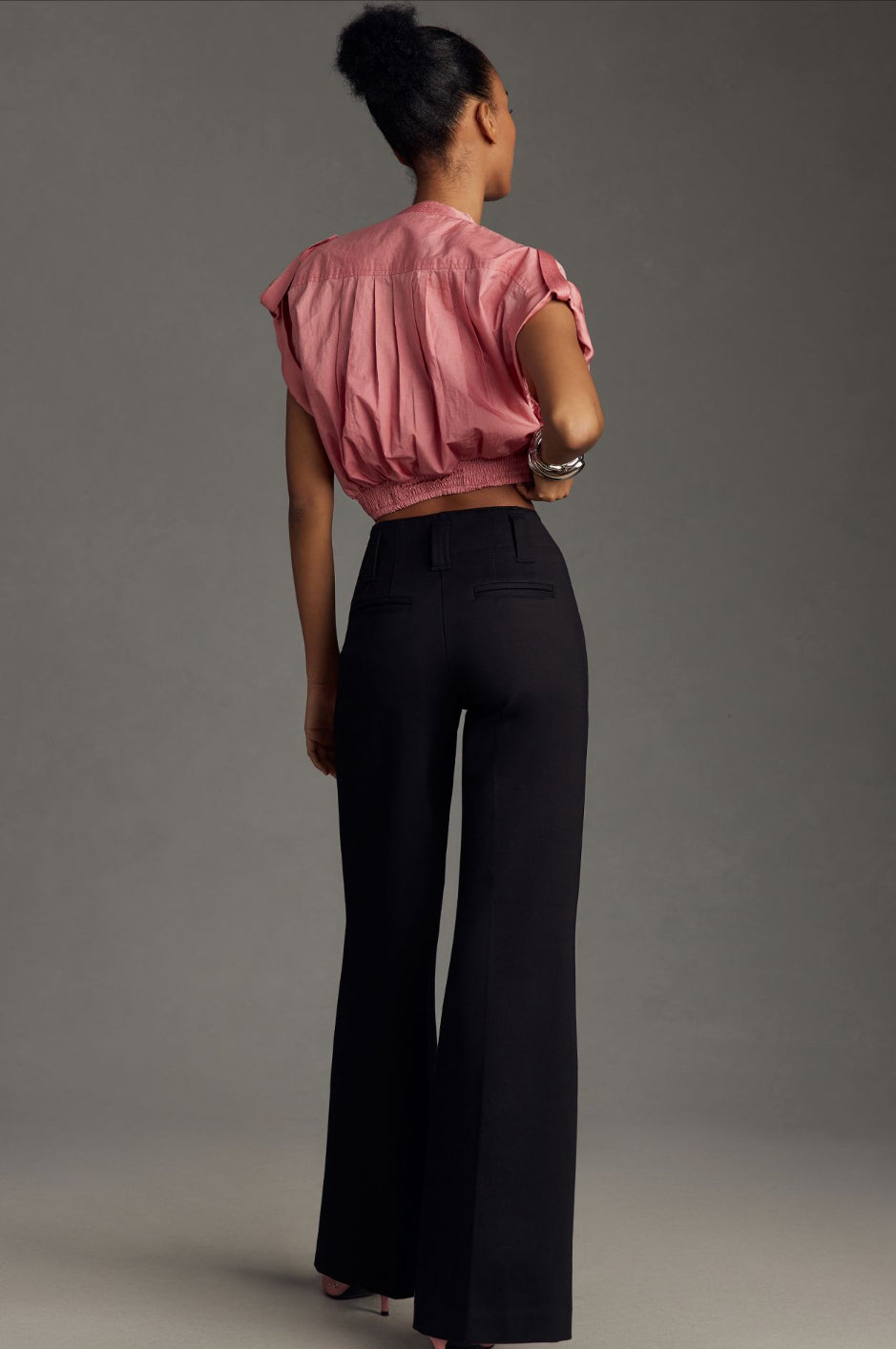 The Naomi Ponte Wide-Leg Flare Pants by Maeve