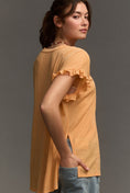 Load image into Gallery viewer, By Anthropologie Short-Sleeve Spliced Ruffled Tee
