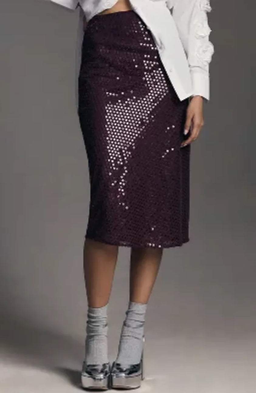 The Tilda Sequin Slip Skirt