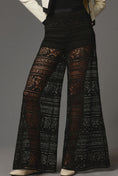 Load image into Gallery viewer, Maeve Wide-Leg Sheer Lace Trousers
