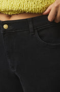 Load image into Gallery viewer, The Yaya Coated Mid-Rise Crop Flare Jeans
