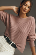 Load image into Gallery viewer, By Anthropologie Asymmetrical Cropped Pullover Sweater
